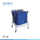 AG-SS023 Dengan menangguhkan tas linen medis keranjang pakaian rumah sakit mobile troli