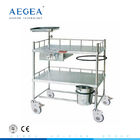AG-SS052 Rumah Sakit ruang operasi perawat perawatan mobile stainless steel klinik troli