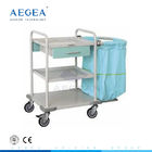 AG-SS017 rumah sakit stainless steel beroda troli laundry linen rumah sakit gerobak