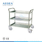 AG-SS022A gerobak perawatan medis stainless steel rumah sakit dengan 3 lapisan