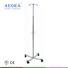 AG-SS009A Aksesoris rumah sakit empat roda 304 tiang iv baja stainless berdiri