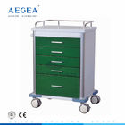 AG-GS001 Dengan lima laci hijau gelap seri pelapisan listrik keranjang rumah sakit medis stainless steel