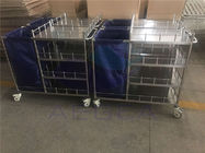 AG-SS010B 304 stainless steel rumah sakit laundry gerobak troli medis