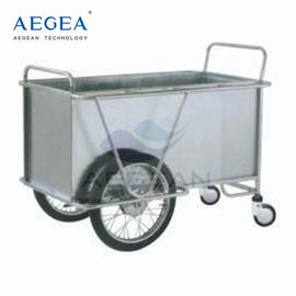 AG-SS025 rumah sakit SS laundry troli dengan dua roda besar
