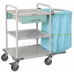 AG-SS017 Movable linen rumah sakit dengan bahan dasar ruang bangsal kotor keranjang bersih