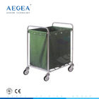 AG-SS013 peralatan binatu komersial troli stainless steel dengan kantong debu yang dapat dicuci