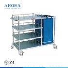 AG-SS010B Stainless steel dasar rumah sakit bergerak linen linen medis